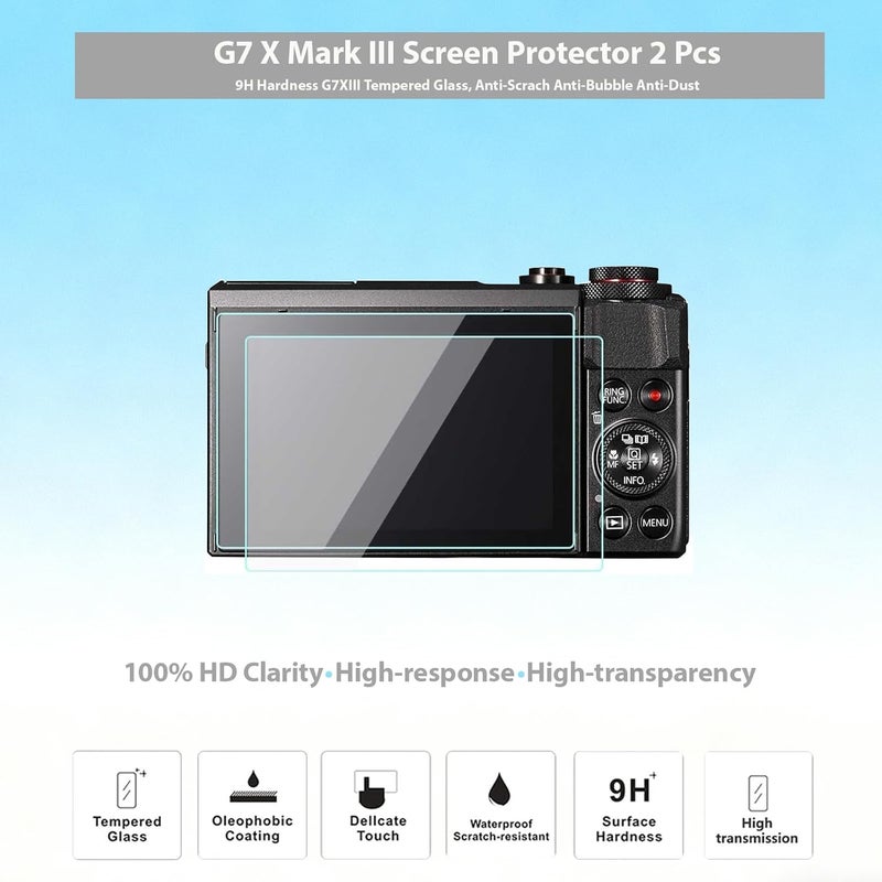 Frevyve Case for Canon G7X Mark IIII Camera, Soft Silicone Protective Case, Powershot G7X Mark III Sleeve with Removable Lens Cover & Screen Protector Accessories, Slim Fit, Anti-Scratch (Green) - Image 5